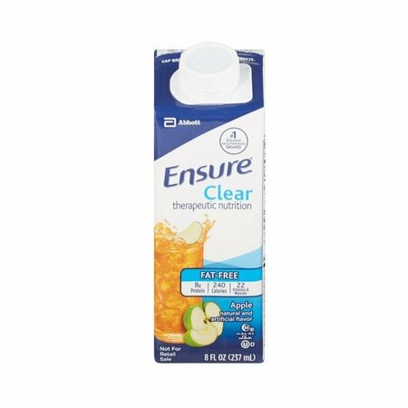 ENSURE CLEAR THERAPEUTIC NUTRITION Apple Oral Supplement, 8oz Carton, 24PK 64903